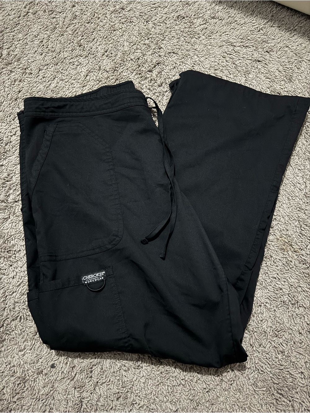 Women’s black Cherokee workwear scrub Pants- large
